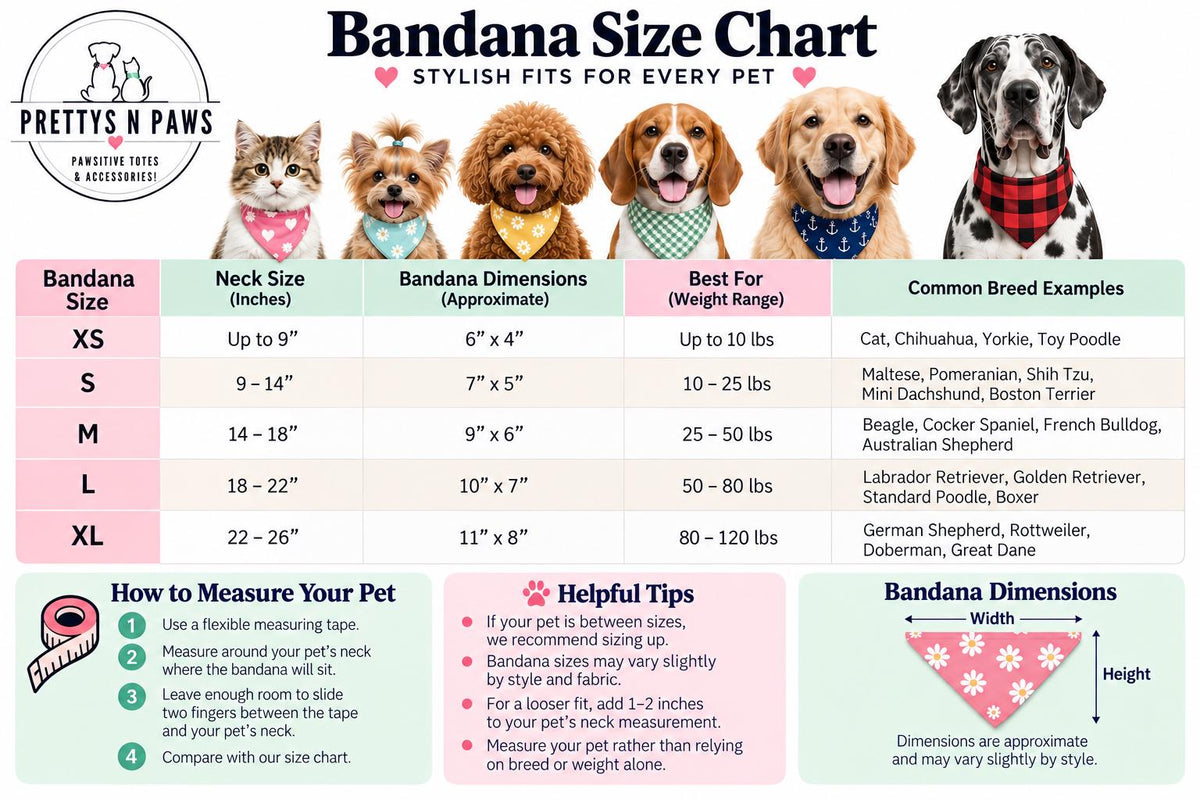 Bowtie Christmas Dog Bandana: Cotton Pet Scarf, Over-the-Collar or Snap, Matching Scrunchies